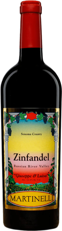 Martinelli Giuseppe and Luisa Zinfandel 2021 Front Bottle Shot