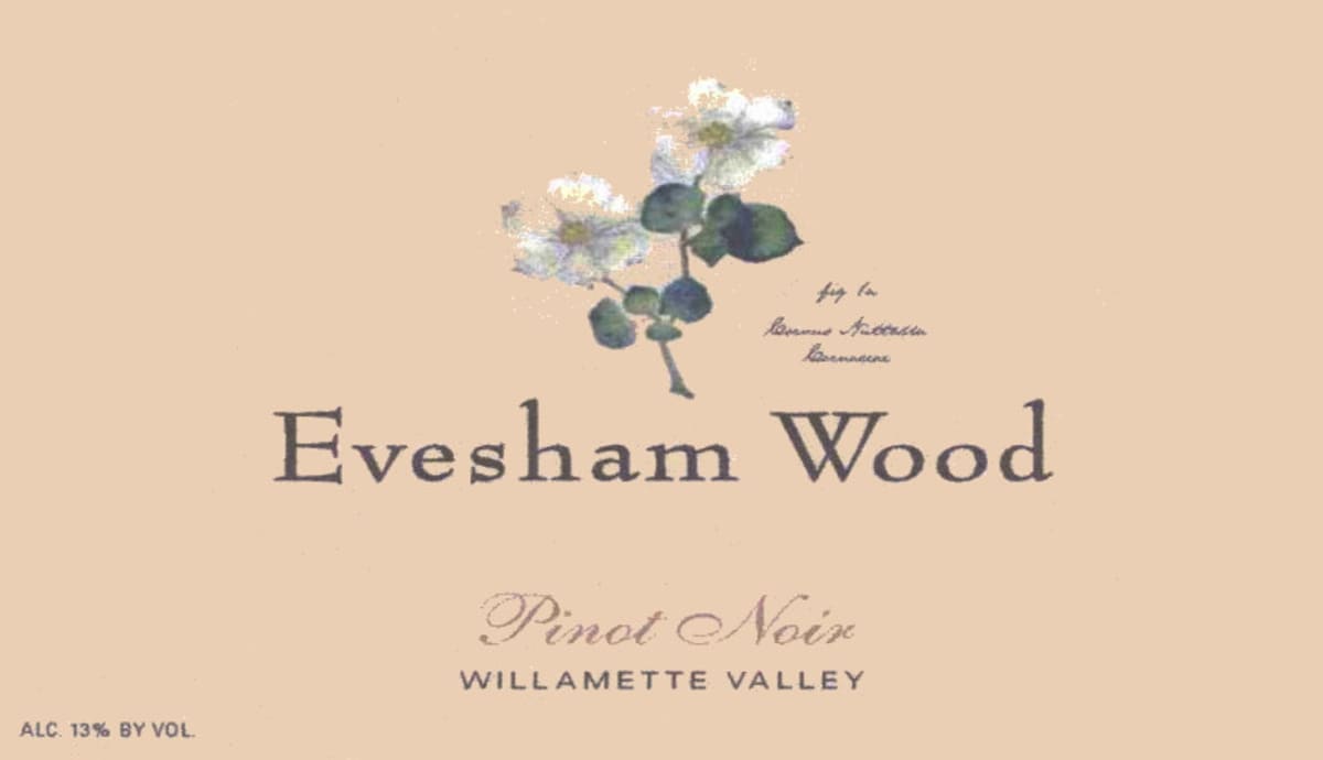 Evesham Wood Pinot Noir 2009 Front Label