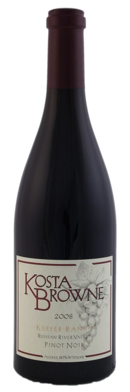 Kosta Browne Keefer Ranch Vineyard Pinot Noir 2008 Front Bottle Shot