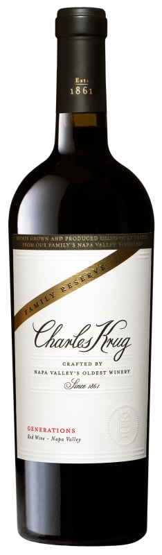 Charles Krug Family Reserve Generations 2014 Front Bottle Shot
