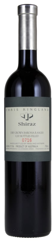 Chris Ringland Three Rivers Dry Grown Shiraz (1 Bottle in OWC) 2001 Front Bottle Shot