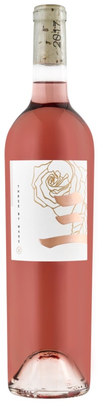 Wade Cellars Three By Wade Rose 2017 Front Bottle Shot