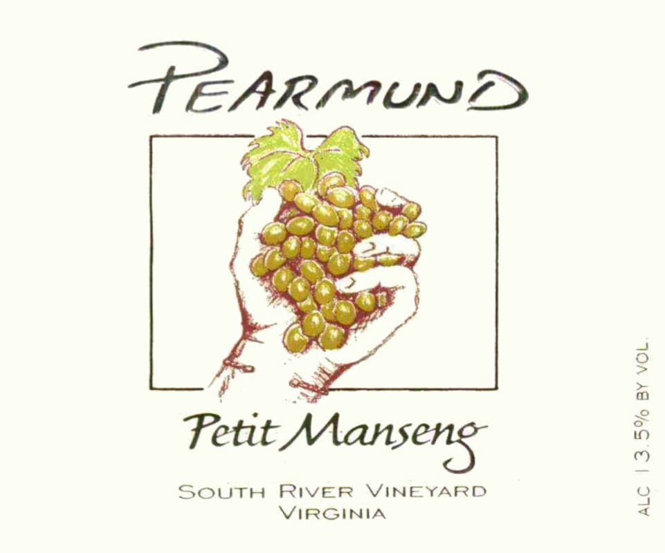 Pearmund Cellars Petit Manseng 2015 Front Label