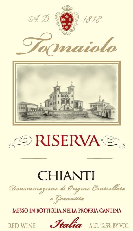 Tomaiolo Chianti Riserva 2016 Front Label