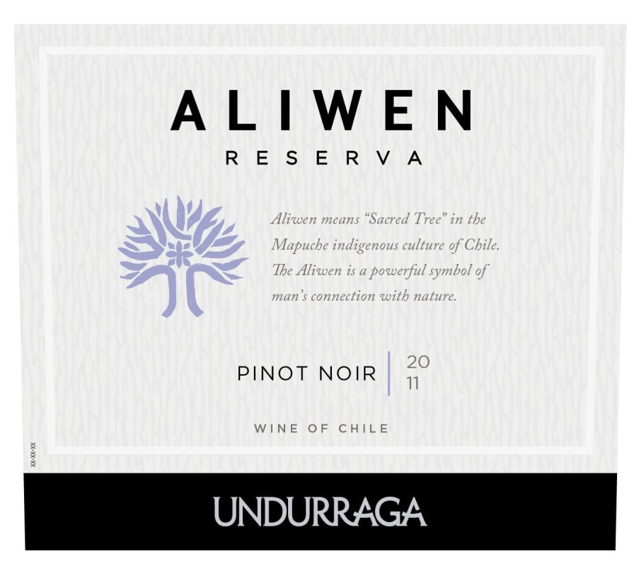 Undurraga Aliwen Reserva Pinot Noir 2011 Front Label