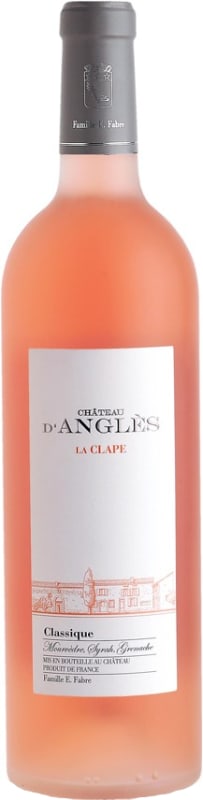 Chateau d'Angles La Clape Classique Rose 2016 Front Bottle Shot