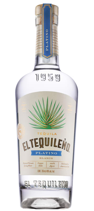 El Tequileno Platino Blanco Tequila Front Bottle Shot