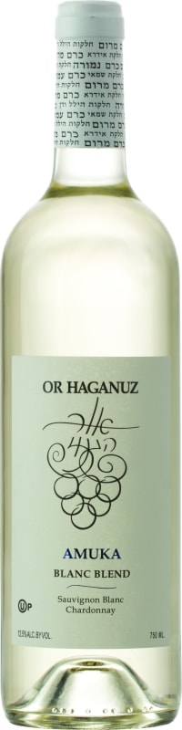 Or Haganuz Amuka Blanc Blend (OU Kosher) 2016 Front Bottle Shot