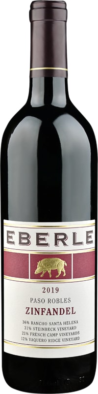Eberle Zinfandel 2019 Front Bottle Shot