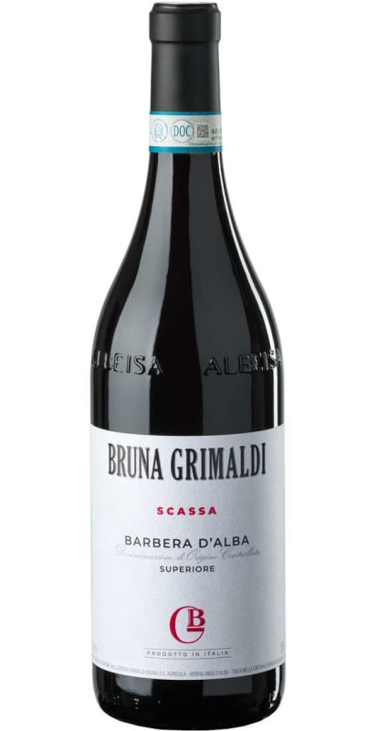 Bruna Grimaldi Scassa Barbera d'Alba 2023 Front Bottle Shot