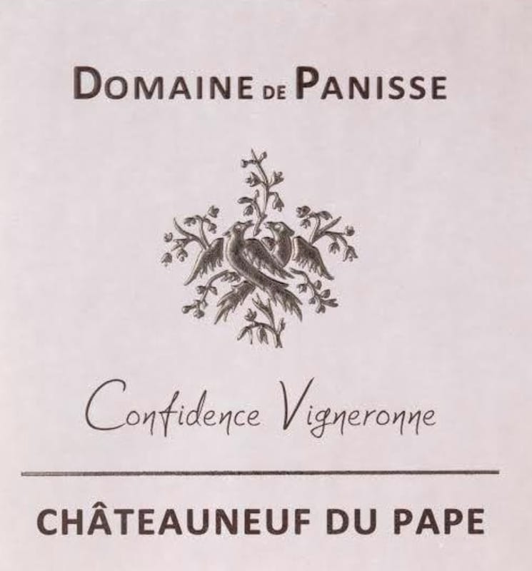 Domaine de Panisse Chateauneuf-du-Pape Confidence Vigneronne 2015 Front Label