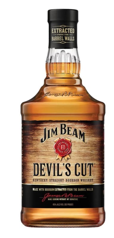 Jim Beam Devil's Cut Kentucky Straight Bourbon Whiskey Front Bottle Shot