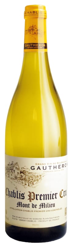 Alain Gautheron Chablis Mont de Milieu Premier Cru 2020 Front Bottle Shot