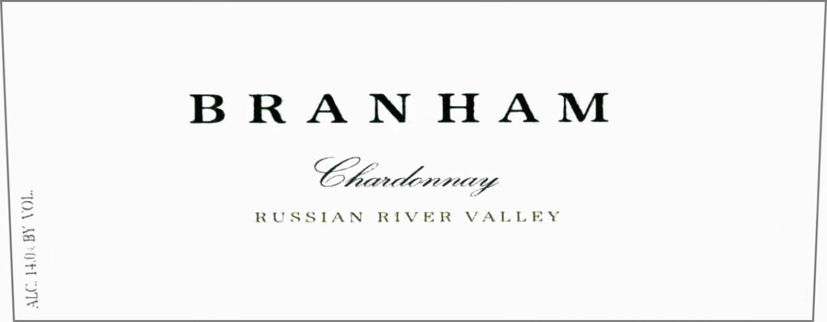 Branham Estate Wines Chardonnay 2013 Front Label