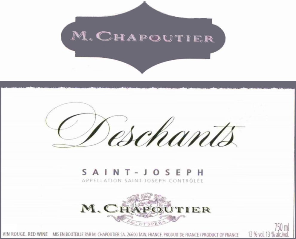 M. Chapoutier Saint-Joseph Deschants 2008 Front Label