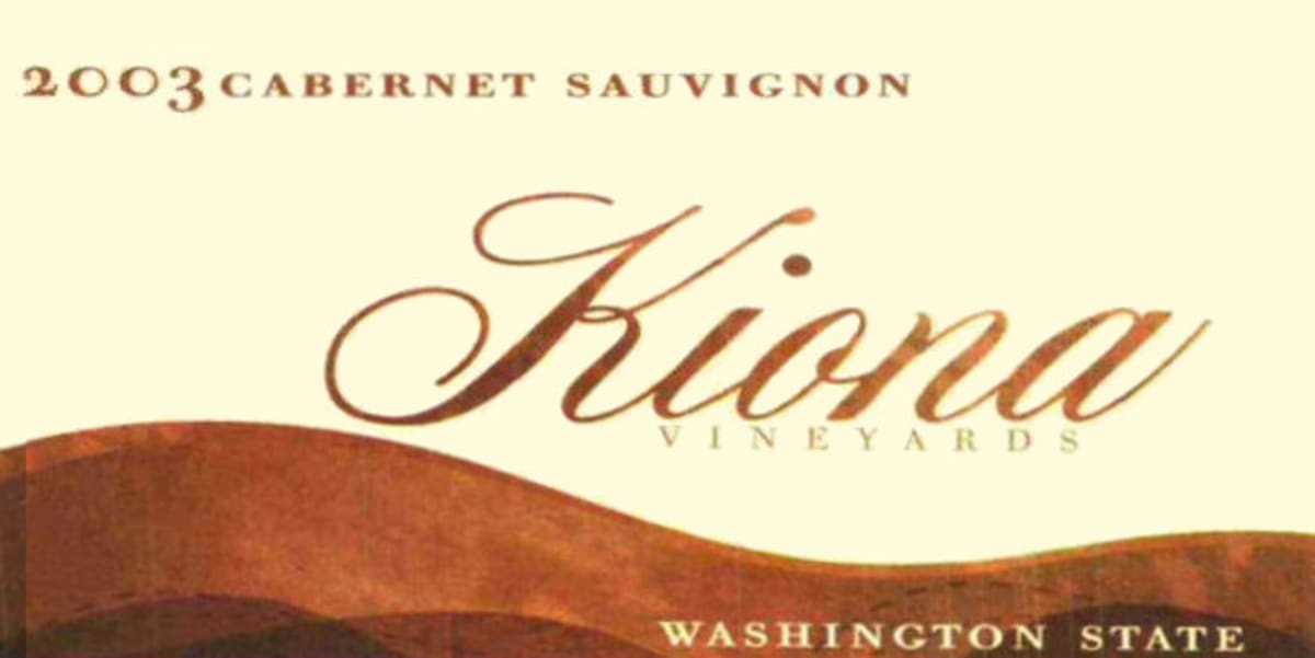 Kiona Cabernet Sauvignon 2003 Front Label