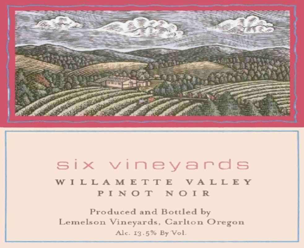 Lemelson Six Vineyard Pinot Noir 2005 Front Label