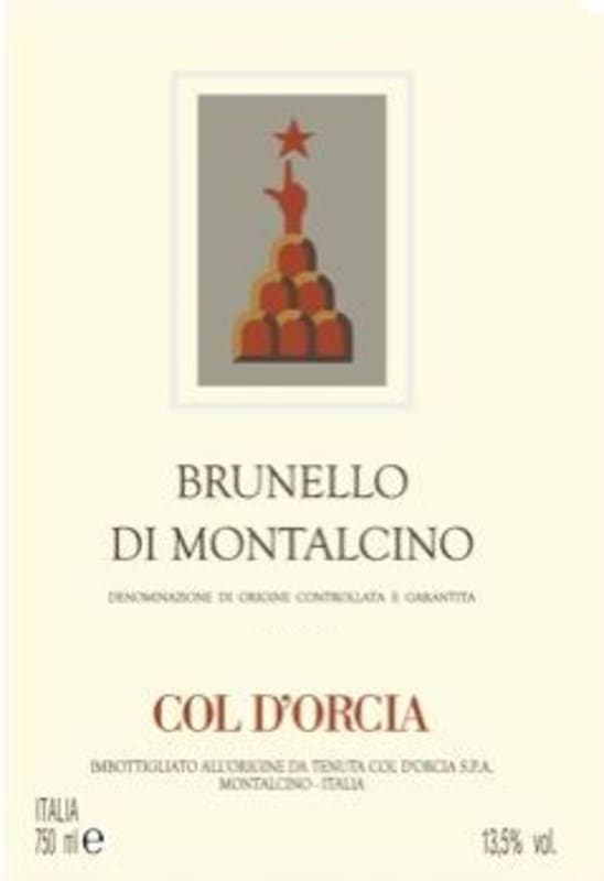 Col d'Orcia Brunello di Montalcino Rouge 1993 Front Label