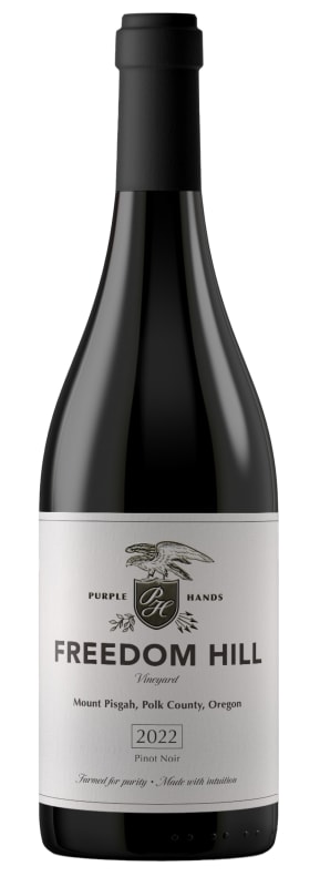 Purple Hands Freedom Hill Vineyard Pinot Noir 2022 Front Bottle Shot