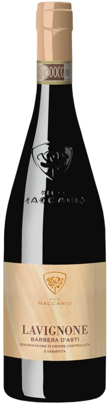 Pico Maccario Lavignone Barbera d'Asti 2021 Front Bottle Shot