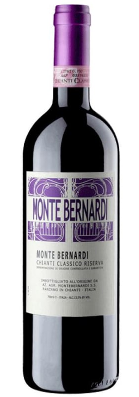 Monte Bernardi Chianti Classico Riserva 2017 Front Bottle Shot