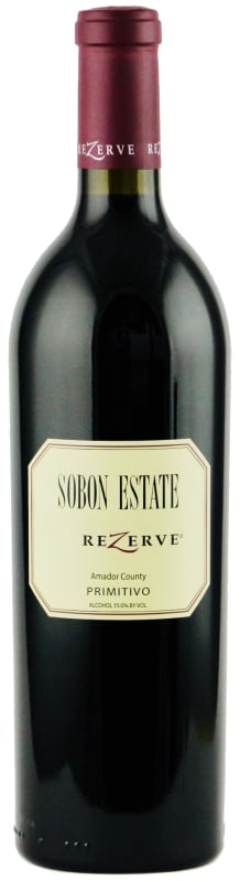 Sobon Estate Rezerve Primitivo 2020 Front Bottle Shot