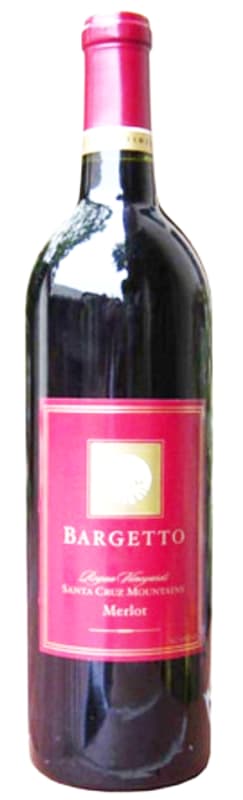 Bargetto Santa Cruz Mountains Merlot 2014 Front Bottle Shot