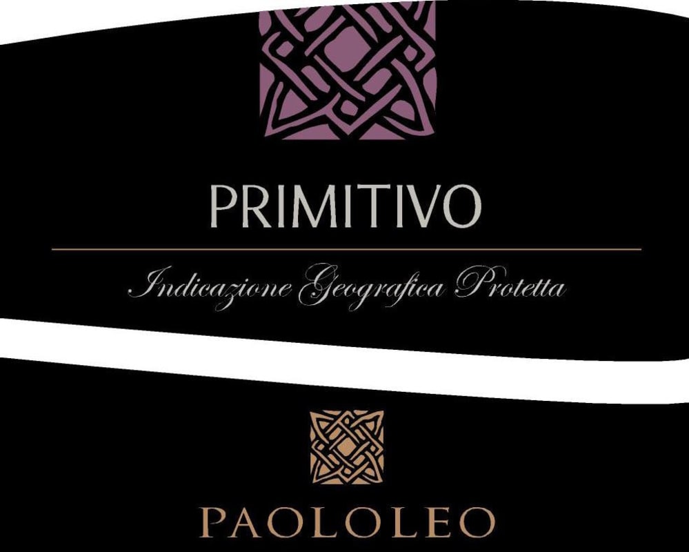 Cantine Paolo Leo Salento Primitivo 2016 Front Label
