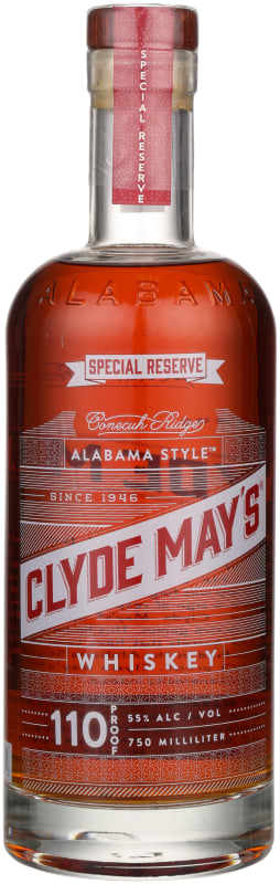 Clyde Mays Special Reserve Alabama Style Whiskey Front Bottle Shot