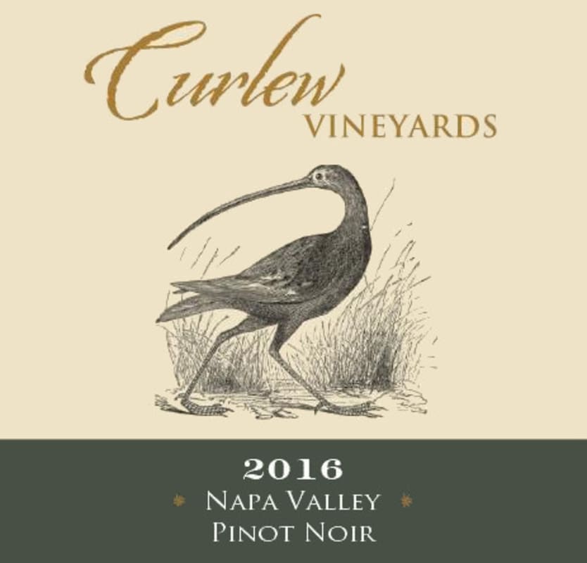 Curlew Vineyards Pinot Noir 2016 Front Label