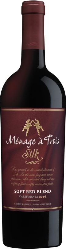 Menage a Trois Silk Soft Red Blend 2016 Front Bottle Shot