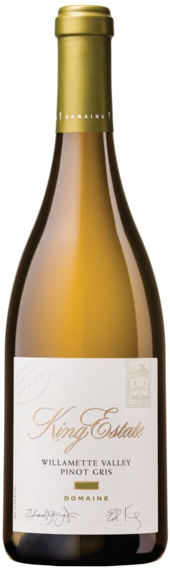King Estate Domaine Pinot Gris 2018 Front Bottle Shot