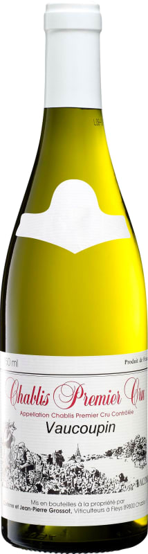 Grossot Chablis Vaucoupin Premier Cru 2020 Front Bottle Shot