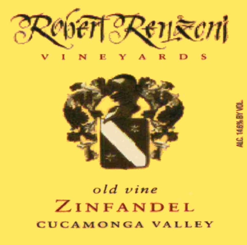Robert Renzoni Vineyards Old Vine Zinfandel 2012 Front Label