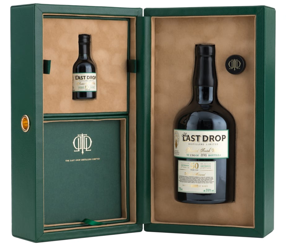 The Last Drop 50 Year Blended Scotch Whisky with 50ML Bottle in Gift Box Front Bottle Shot