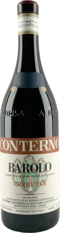 Giacomo Conterno Cerretta Barolo 2019 Front Bottle Shot