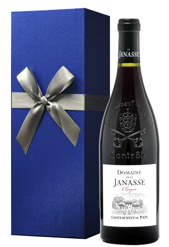 Domaine de la Janasse Chateauneuf-du-Pape Cuvee Chaupin with Blue Gift Box Gift Product Image