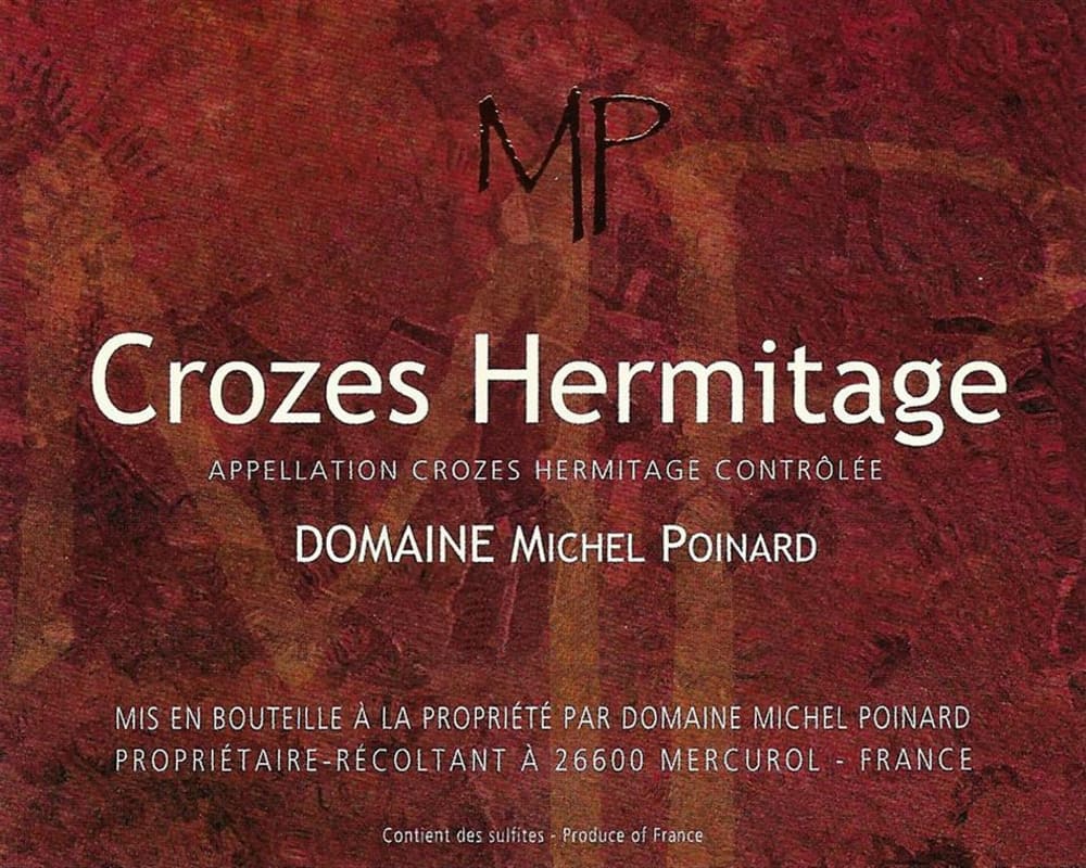 Vignobles Yves Cheron Domaine Michel Poinard Crozes Hermitage 2018 Front Label