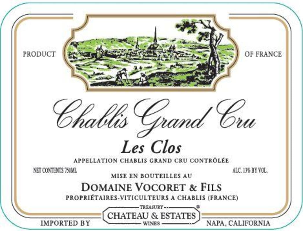 Vocoret Chablis Les Clos Grand Cru 2018 Front Label