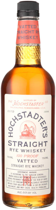 Hochstadters Straight Vatted Rye Whiskey Front Bottle Shot