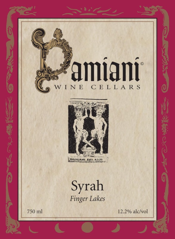 Damiani Wine Cellars Syrah 2013 Front Label