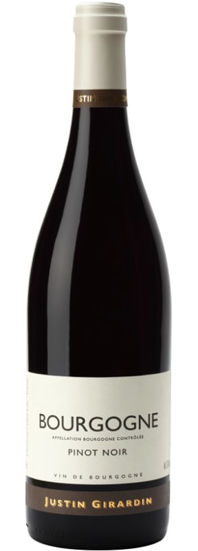 Justin Girardin Bourgogne Pinot Noir 2019 Front Bottle Shot