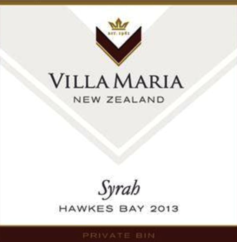 Villa Maria Private Bin Syrah 2013 Front Label