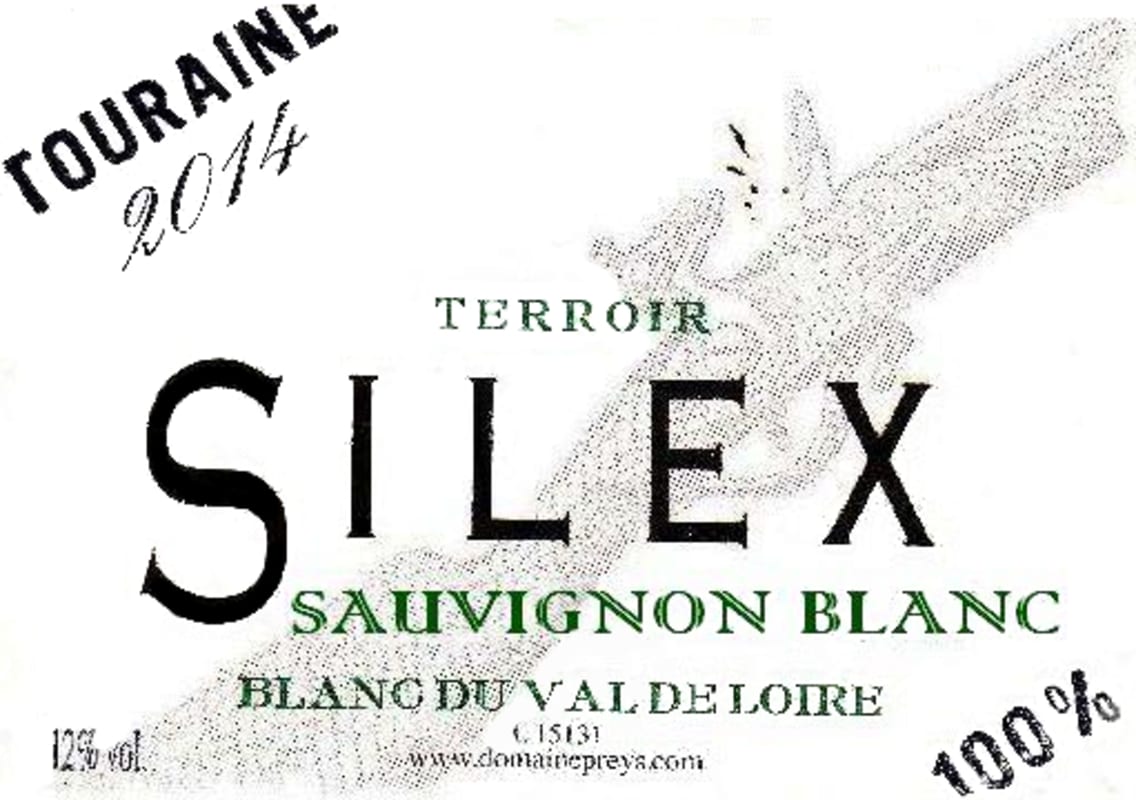 Domaine Preys Silex Sauvignon Blanc 2014 Front Label