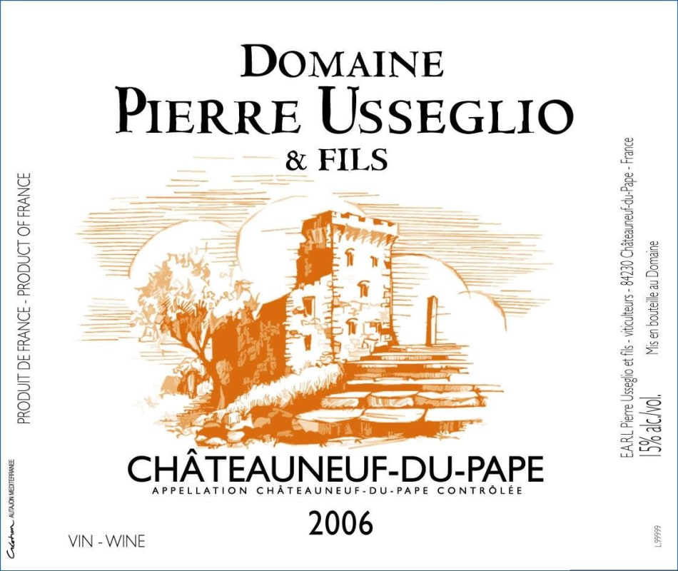 Domaine Pierre Usseglio et Fils Chateauneuf-du-Pape (1.5 Liter Magnum) 2006 Front Label