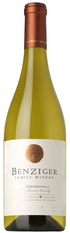 Benziger Sonoma County Chardonnay 2015 Front Bottle Shot