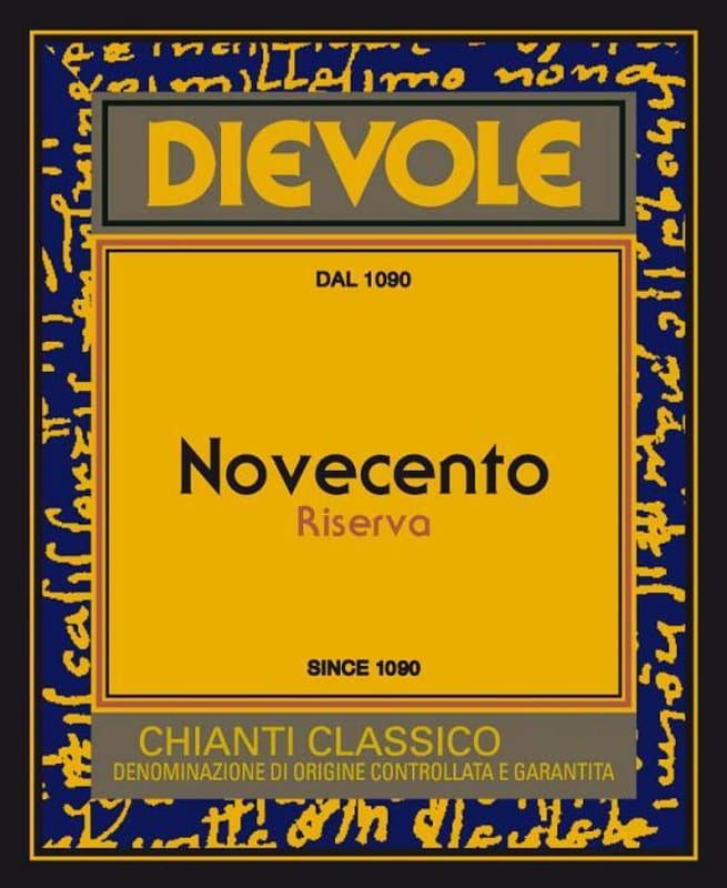 Dievole Novecento Chianti Classico Riserva 2008 Front Label