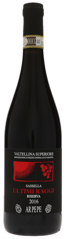 Ar. Pe. Pe. Valtellina Superiore Sassella Ultimi Raggi Riserva 2016 Front Bottle Shot