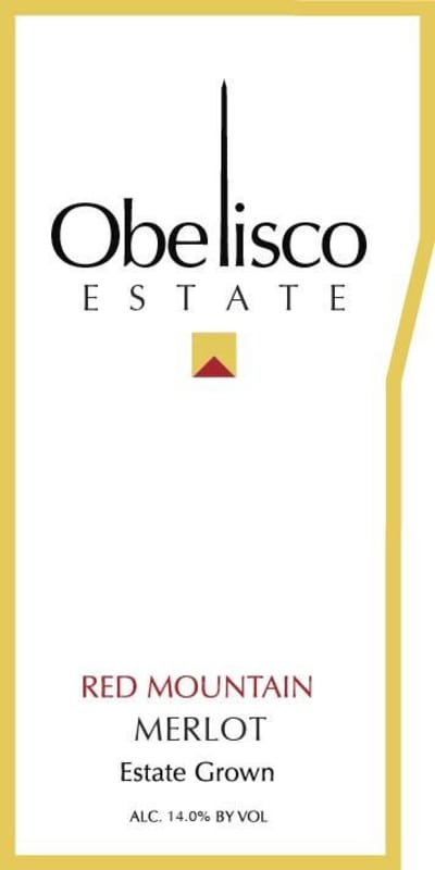 Obelisco Estate Merlot 2013 Front Label