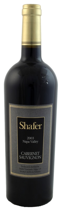 Shafer Napa Valley Cabernet Sauvignon 2003 Front Bottle Shot